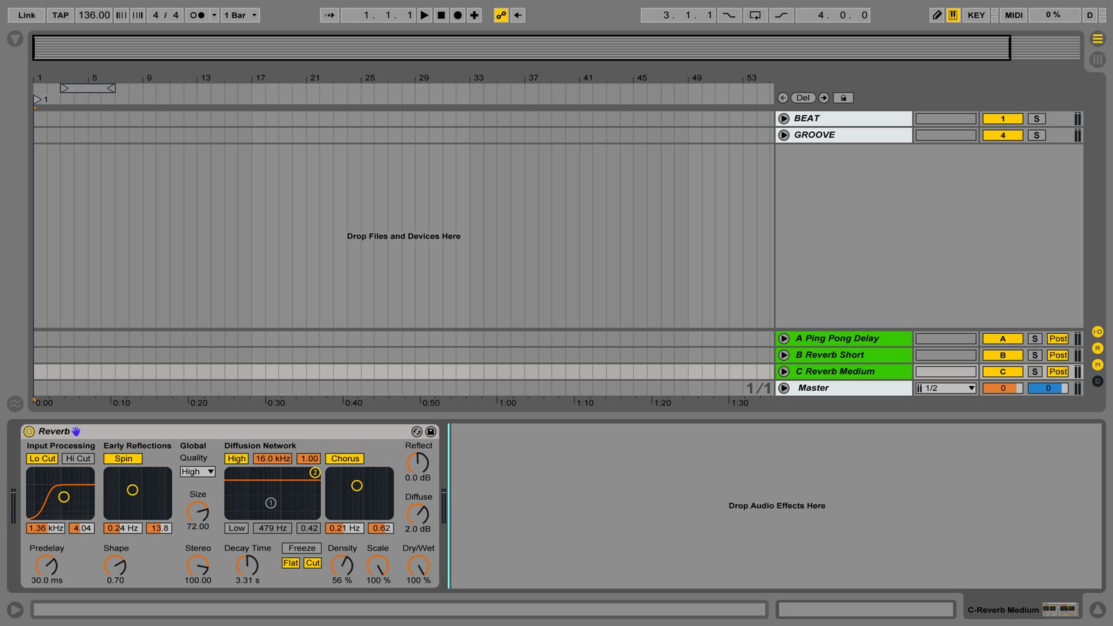 Using reverb and delay sendreturn vs. insert